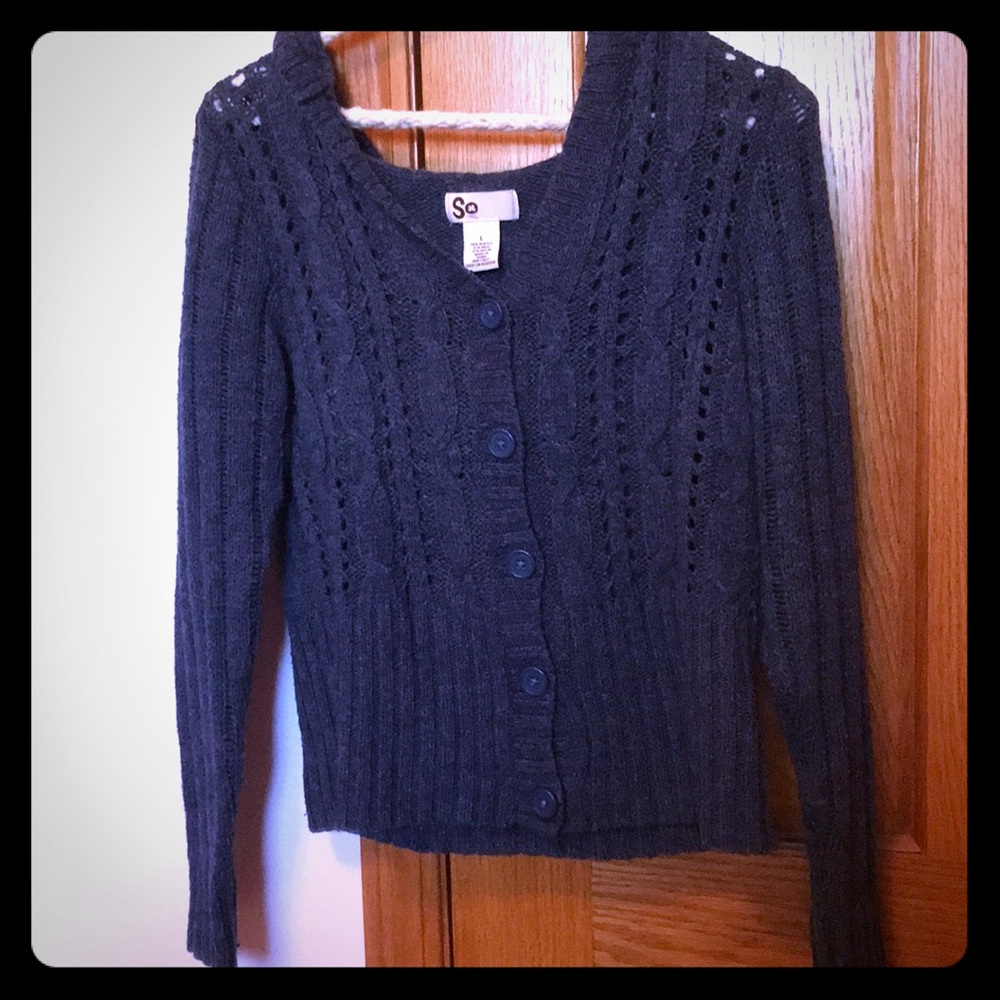 Comfy button-up hoodie sweater